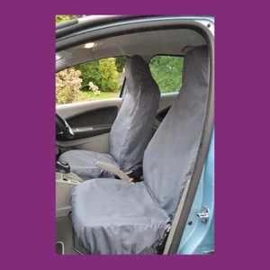 Renault Zoe 2012+ par delantero impermeable grises fundas de asiento de coche - Imagen 1 de 2