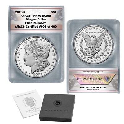 2023-S Morgan Proof Silver Dollar PR70 - 1st Release - Image 1 of 4