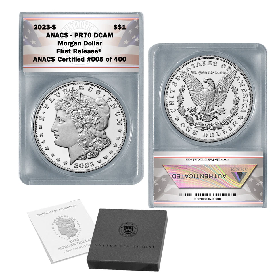 2023-S Morgan Proof Silver Dollar PR70 - 1st Release - Image 1 of 4