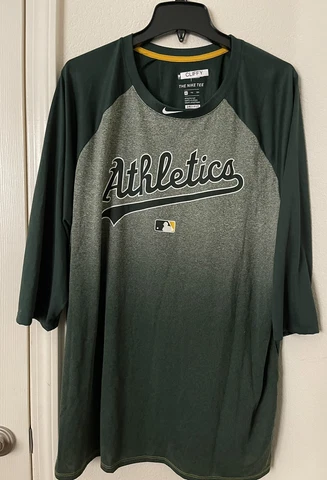 Oakland Ahtletics A's NIKE Dri fit Team Issued Training Shirt Authentic XXL MLB Cover