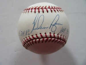Baseball Nolan Ryan OML con 5714 K's & HOF 99 iscrizioni COA JSA ottime condizioni - Foto 1 di 11