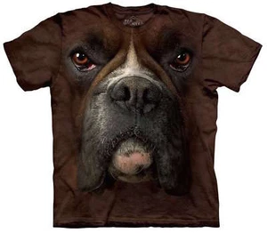 Mountain Boxer Dog Strong Fighter Big Face Dogs Pet Animal Cotton T-Shirt S - Picture 1 of 5