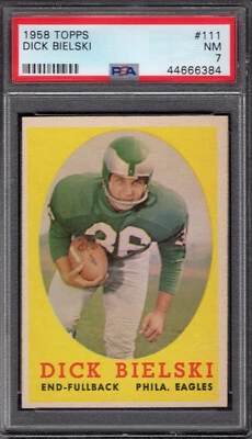 1958 TOPPS DICK BIELSKI CARD NO:111 PSA 6 EXMINT CONDITION - Image 1 of 2