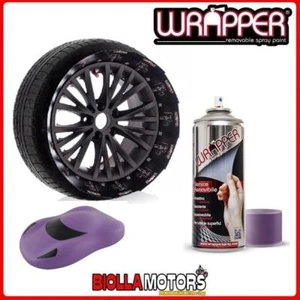 267209906 VERNICE REMOVIBILE WRAPPER PELLICOLA SPRAY LILLA BLUASTRO 400ML WRAPPI - Imagen 1 de 5