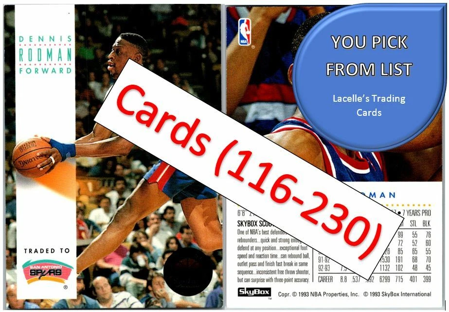 1993-94 SkyBox Premium Edition Basketball Cards (116 - 230) - U-Pick From List - Image 1 of 1
