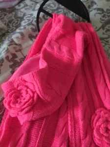 Girls Pink Jumping Beans Headband And Scarf Set Pink Flower Large Nwt - Picture 1 of 5