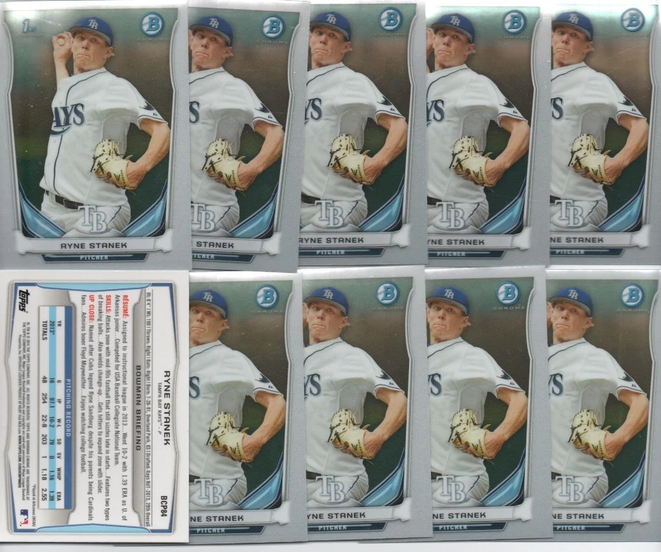 (10) 2014 Bowman Chrome Prospect #BCP84 Ryne Stanek HOUSTON ASTROS RC Lot 9 - Image 1 of 1