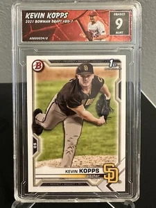 2021 Bowman Draft 1st Kevin Kopps Base Rookie Card RC San Diego Padres Graded - Picture 1 of 2
