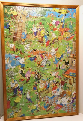 PUZZLE DE GOLF CÓMIC 36x25 enmarcado de colección - ¡raro!! Foto 1 de 4