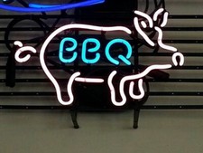 New Bbq Pig Beer Bar Neon Light Sign 24"x20"