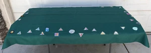Vintage Girl Scouts ( COOKIE SALES )Table Cloth 78" x 52" with 46 Patches - Picture 1 of 11