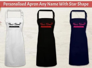 Personalised Love & Heart Apron Any Name No Pockets Kitchen Use Valentines Day - Picture 1 of 13
