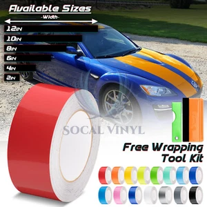 Gloss Color Racing Stripes Vinyl Wrap Decal For Mazda Miata Rx8 Stripe 10FT/20FT - Picture 1 of 6