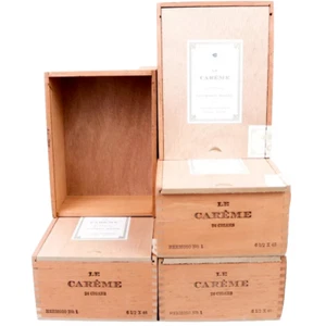 5 Stück Le Careme Hermoso Nr. 1 leere Zigarrenkiste aus Holz 7" x 5" x 3" 5er Set - Bild 1 von 10