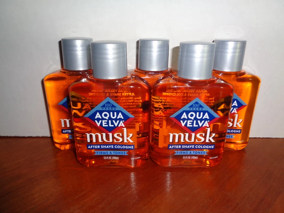 Lote de 5 Aqua Velva Musk After Shave Colonia 3.5 OZ Firmas y Tonos Envío Gratis Foto 1 de 1