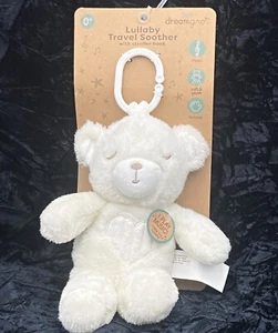 NEW White Baby Bear Plush Musical Lullaby Travel Soother by Dream Gro - Picture 1 of 2