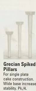 New Wilton Grecian Spiked 9" Pillars , 4 count package, #303-3712 - Picture 1 of 1