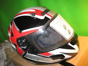 KBC STREET HELMET RED/WHITE/GRAY/BLACK FULL FACE SMALL HELMET - Picture 1 of 3