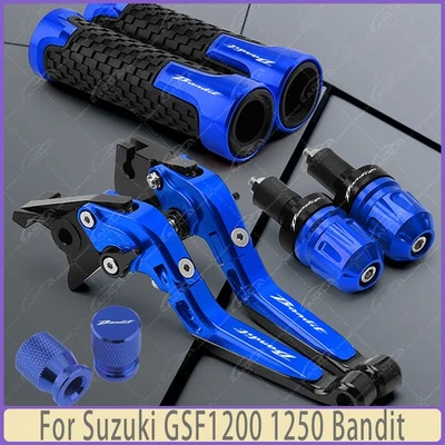 Motorcycle Handle Grip Cap Brake Clutch Lever Set For Suzuki GSF1200 1250 Bandit Foto 1 de 4
