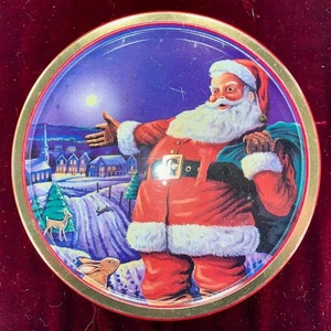 Danish Butter Cookies Tin Santa Claus Christmas Vintage KelsenBisca Denmark (O) - Picture 1 of 11