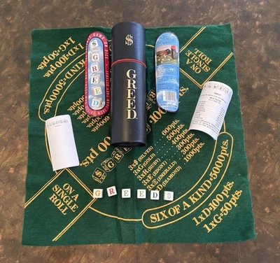 Vintage Great American GREED Co Dice Game 1984 Felt Complete RARE - Image 1 of 3