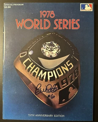 ROY WHITE SIGNED #6 - 1978 WORLD SERIES PROGRAM - NY YANKEES JSA AUTH - Image 1 of 3