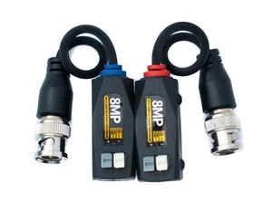 2x UTP Cable 3 7/8in Screw Lock To BNC Plug for HD Cameras Adapter IN - Picture 1 of 4