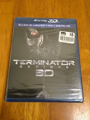 NEW Blu-ray TERMINATOR GENISYS 3D (Blu-ray 3D + Blu-ray + DVD) 2015 - NEW Sealed - Image 1 of 4