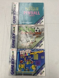 Lot Of 3 Game Boy Color GBC Instruction Manual Only Mia Hamm Soccer Shootout - Picture 1 of 2