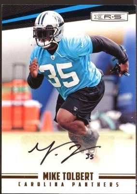 Mike Tolbert /25 Card 2012 Rookies and Stars Autographs #122  - Image 1 of 2