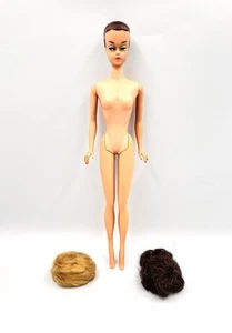 Vintage Fashion Queen Barbie Doll Straight Leg 1960s Made In Japan w/ 2 Wigs - Picture 1 of 18