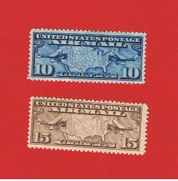 #C7-C8  MVFLH OG   Airmail  Planes   Free S/H - Image 1 of 1