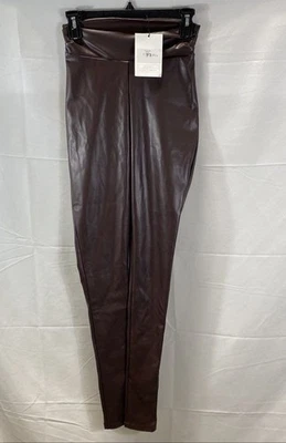 Nookie Women Brown Faux Leather Pants Size S - Image 1 of 4