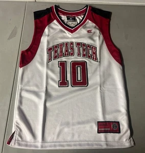 Texas Tech Red Raiders Embroidered Boys Basketball Jersey White Youth M 12-14 - Picture 1 of 8