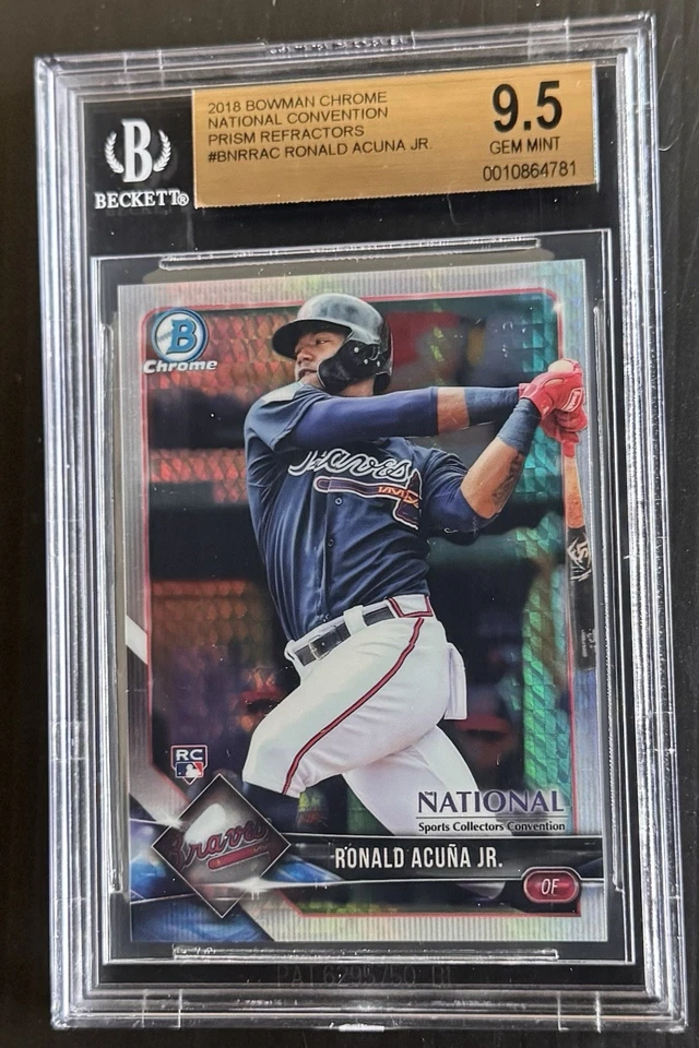 2018 Bowman Chrome- Ronald Acuna Jr. RC #BNR-RAC BGS 9.5 - Image 1 of 2