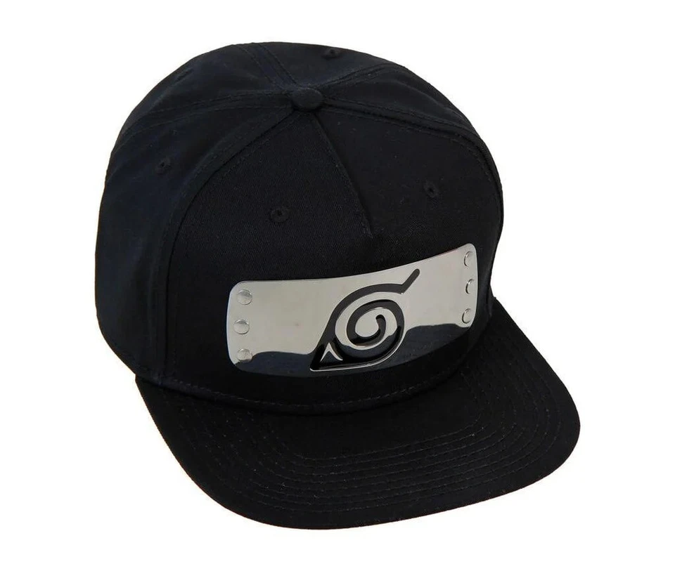 Gorra Ripple Junction Naruto Shippuden para Hombres con Cierre a Presión - Metal BAnd Logo Hoja Oculta Foto 1 de 1