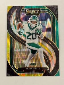 2024 Panini Select - Breece Hall #111 - Green Yellow Shock Prizm - Jets - Picture 1 of 2