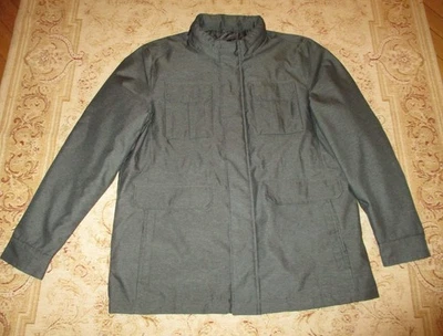 Chaqueta Lincoln Gris Edredón Forrado Con Capucha 3/4 Largo XL Foto 1 de 4