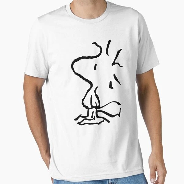 Camiseta Peanuts Snoopy Woodstock Sentado Withe Nueva - Imagen 1 de 1