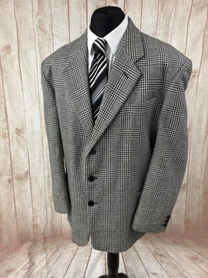 Traje Chaqueta Blazer Hombre Retro Lana 44” 48” Cuadros Pata de Gallo Retro Vintage LEER Foto 1 de 4