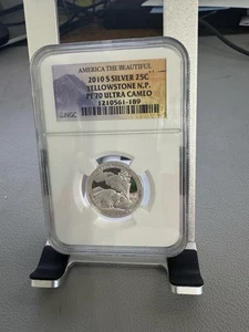 2010-S Proof Quarter SILVER Yellowstone PF 70 UCAM NGC - Picture 1 of 2