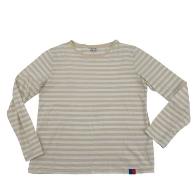 KULE Women's Size Small Cream White Striped Long Sleeve Shirt Cotton - Image 1 of 4