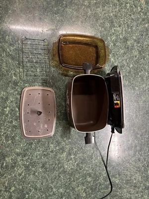 COCINA SLO WEST BEND 84114 4 cuartos tapa marrón ámbar de colección. FUNCIONA Foto 1 de 3