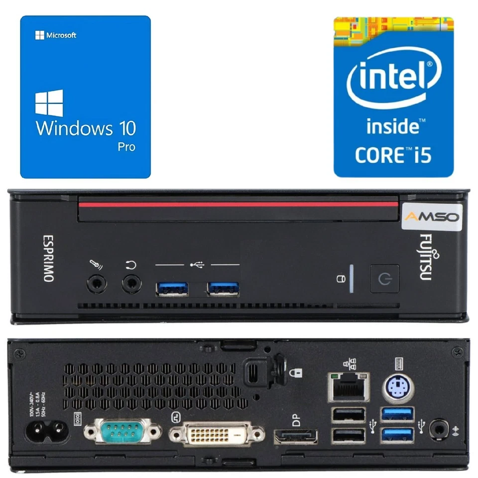 Fujitsu Esprimo Q556/2 mini PC i5-6500T 8/16/32GB - 0/256/512/1024GB Windows 10 - Immagine 1 di 4