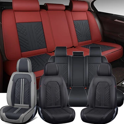 Juego completo de fundas protectoras de asiento de auto 5 asientos delanteros y traseros para Dodge Nappa Foto 1 de 4