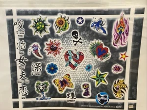 Vintage Art Tattoo Flash Sheet David Klaiber 2000 Small Tattoo Print - Picture 1 of 3