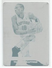 2012-13 PANINI TOTALLY CERTIFIED DEMAR DEROZAN MATERIAL CYAN PRINTING PLATE #1/1