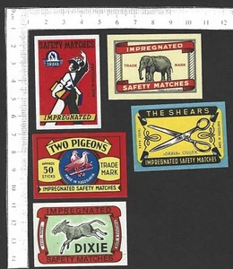 Yugoslavia VINTAGE matchbox labels (5) - Picture 1 of 1
