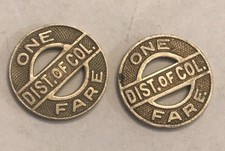 New listing
D.of C Capital Transit ~One Dist. of Col. Fare` Token 2x