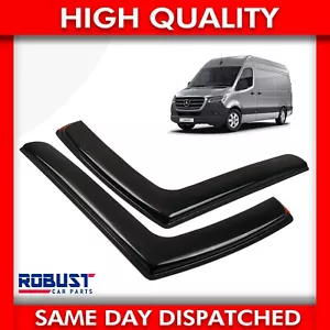 2X FOR MERCEDES SPRINTER WIND SMOKE RAIN SUN GUARD DEFLECTORS L SHAPE 2019-2024 - Picture 1 of 13